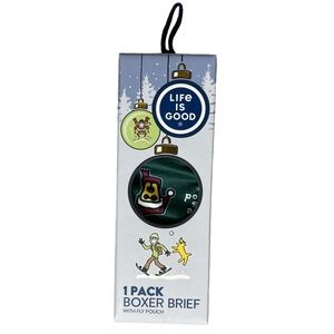 Life Is Good 1-Pack Christmas Boxer Brief
